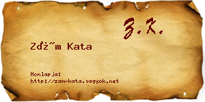 Zám Kata névjegykártya